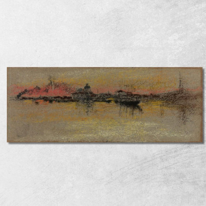 Alba Sul Rialto Venezia James Abbott McNeill Whistler jam149 quadro stampato su tela