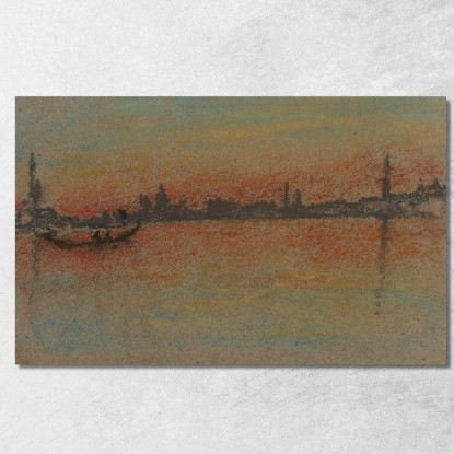 Tramonto Sul Porto Di Venezia James Abbott McNeill Whistler jam150 quadro stampato su tela
