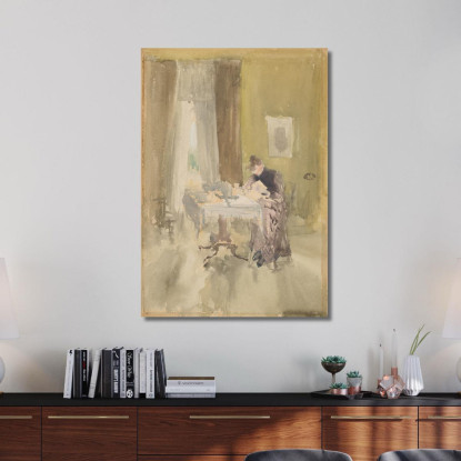 Tè Viola E Ambra James Abbott McNeill Whistler jam151 quadro stampato su tela