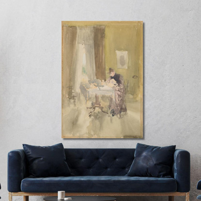 Tè Viola E Ambra James Abbott McNeill Whistler jam151 quadro stampato su tela