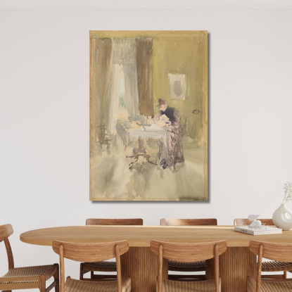 Tè Viola E Ambra James Abbott McNeill Whistler jam151 quadro stampato su tela