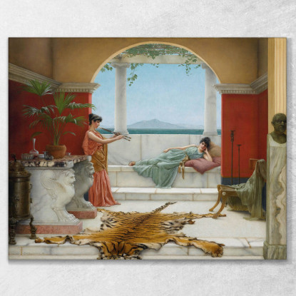 La Dolce Siesta Di Una Giornata Estiva John William Godward jwg82 quadro stampato su tela
