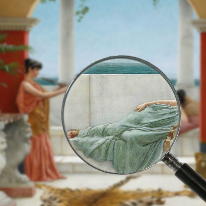 La Dolce Siesta Di Una Giornata Estiva John William Godward jwg82 quadro stampato su tela