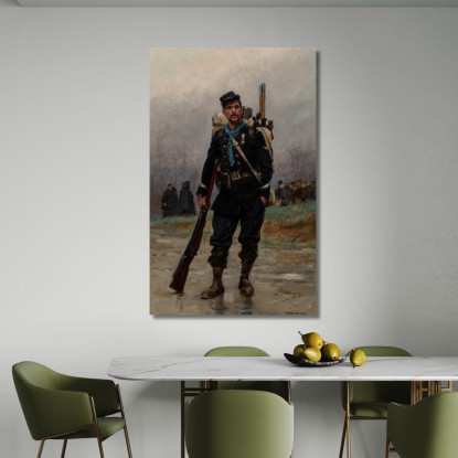 Un Fante Francese Della Guerra Franco-Prussiana Jean-Baptiste Édouard Detaille jbd2 quadro stampato su tela