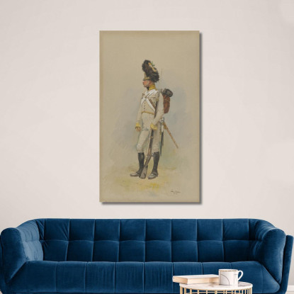 Un Granatiere In Piedi Della Guardia Municipale Jean-Baptiste Édouard Detaille jbd5 quadro stampato su tela