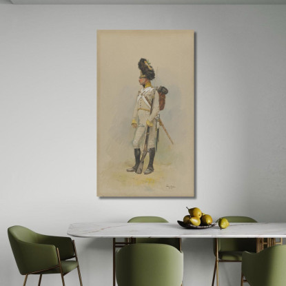 Un Granatiere In Piedi Della Guardia Municipale Jean-Baptiste Édouard Detaille jbd5 quadro stampato su tela