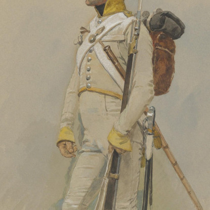 Un Granatiere In Piedi Della Guardia Municipale Jean-Baptiste Édouard Detaille jbd5 quadro stampato su tela