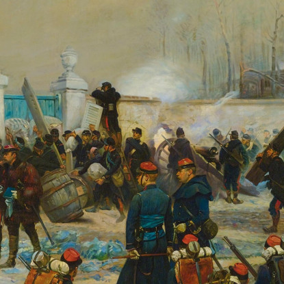 Champigny Dicembre 1870 Jean-Baptiste Édouard Detaille jbd8 quadro stampato su tela