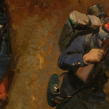 In Un Burrone. Fanti Di Linea 2 Jean-Baptiste Édouard Detaille jbd15 quadro stampato su tela