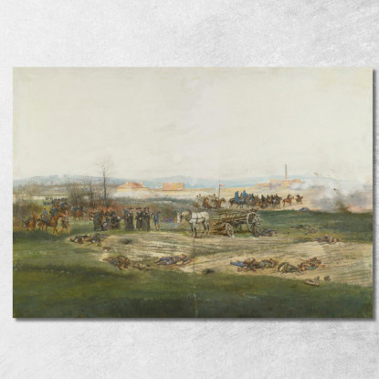 La Battaglia Di Champigny Jean-Baptiste Édouard Detaille jbd21 quadro stampato su tela