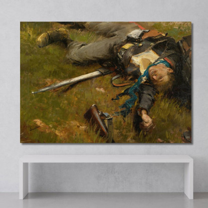 Soldato: Mobile Caduto Jean-Baptiste Édouard Detaille jbd26 quadro stampato su tela