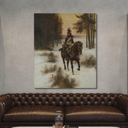 Il Dragone Jean-Baptiste Édouard Detaille jbd29 quadro stampato su tela