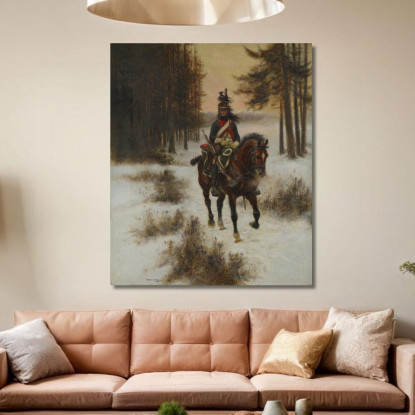 Il Dragone Jean-Baptiste Édouard Detaille jbd29 quadro stampato su tela