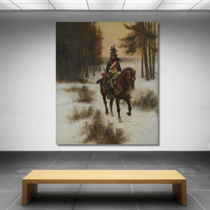 Il Dragone Jean-Baptiste Édouard Detaille jbd29 quadro stampato su tela