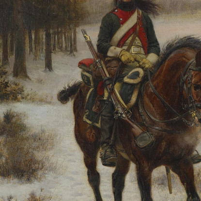 Il Dragone Jean-Baptiste Édouard Detaille jbd29 quadro stampato su tela