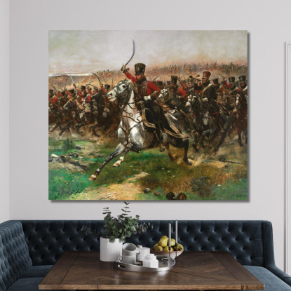 Vive L'Empereur Jean-Baptiste Édouard Detaille jbd33 quadro stampato su tela