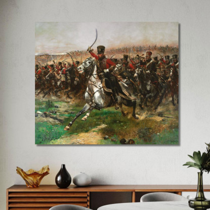 Vive L'Empereur Jean-Baptiste Édouard Detaille jbd33 quadro stampato su tela