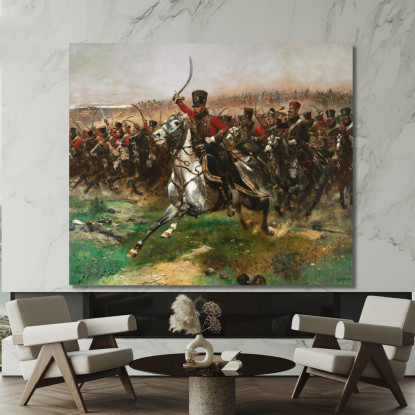 Vive L'Empereur Jean-Baptiste Édouard Detaille jbd33 quadro stampato su tela