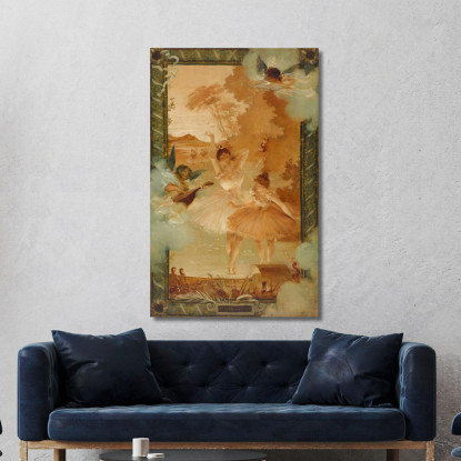 Ballerine Jules Chéret jch11 quadro stampato su tela