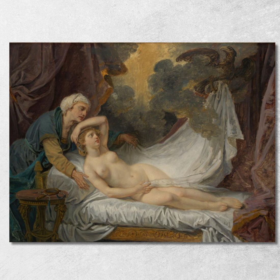 Aegina Visited By Jupiter Jean-Baptiste Greuze jbg6 canvas print