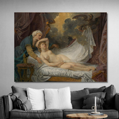 Aegina Visited By Jupiter Jean-Baptiste Greuze jbg6 canvas print