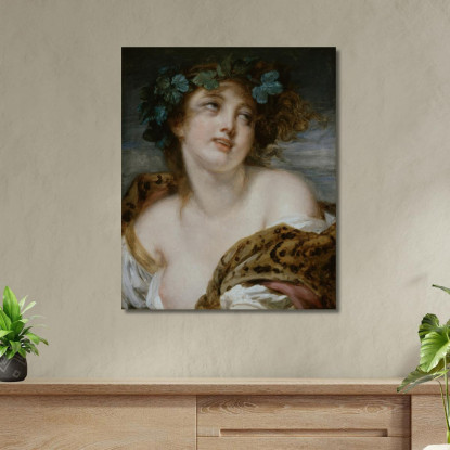 Bacchante Jean-Baptiste Greuze jbg9 canvas print