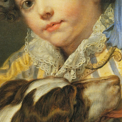 Boy With A Dog Jean-Baptiste Greuze jbg11 canvas print