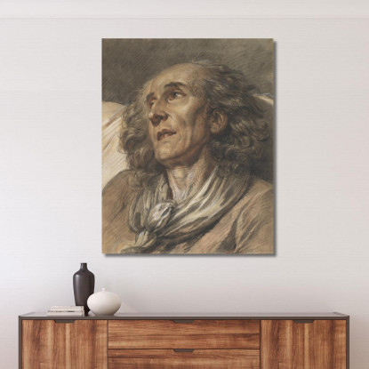 Bust Of An Old Man Jean-Baptiste Greuze jbg14 canvas print