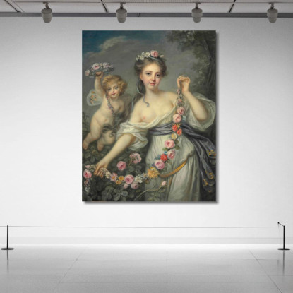 Flora And Zephyr Jean-Baptiste Greuze jbg16 canvas print