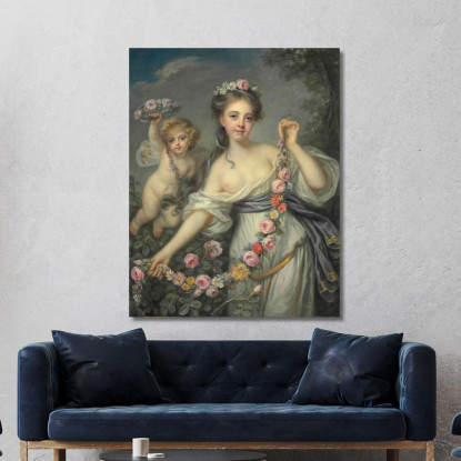 Flora And Zephyr Jean-Baptiste Greuze jbg16 canvas print