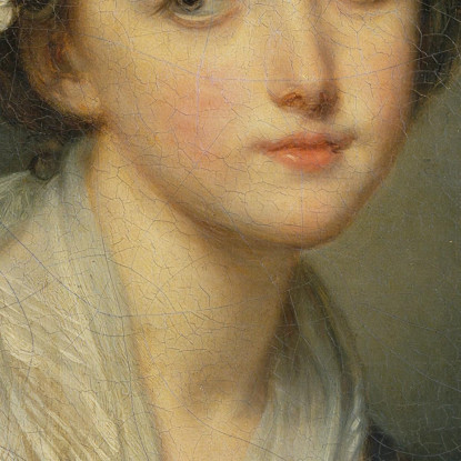 Girl With A Gauze Scarf Jean-Baptiste Greuze jbg20 canvas print