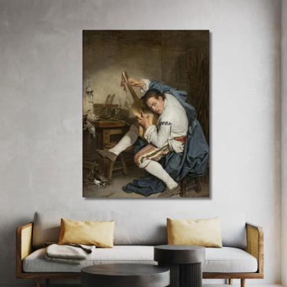 Guitar Player Jean-Baptiste Greuze jbg22 canvas print