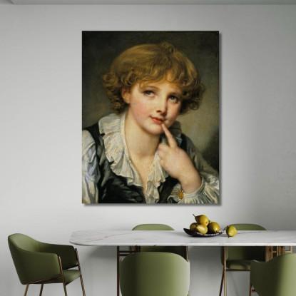 Head Of A Boy Jean-Baptiste Greuze jbg23 canvas print