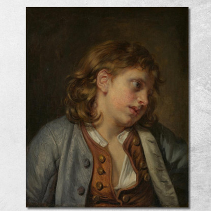 Head Of A Young Boy Jean-Baptiste Greuze jbg25 canvas print