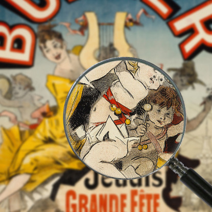 Bullier Giovedì Grande Fete Sabato E Domenica Ballo Jules Chéret jch16 quadro stampato su tela