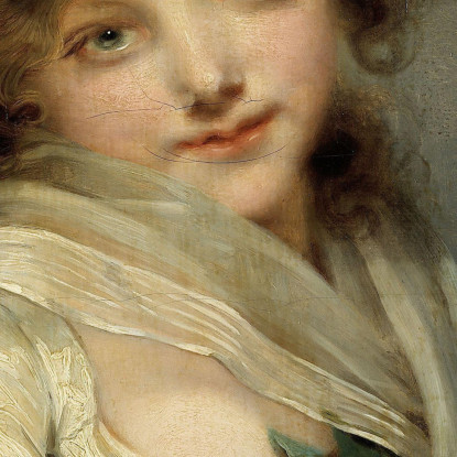 Portrait Of A Young Girl Jean-Baptiste Greuze jbg41 canvas print