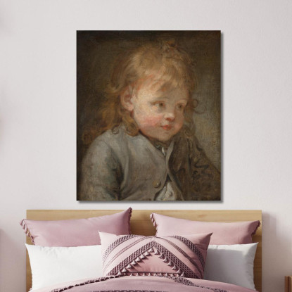 Portrait Of A Young Boy Jean-Baptiste Greuze jbg47 canvas print