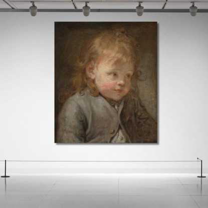 Portrait Of A Young Boy Jean-Baptiste Greuze jbg47 canvas print