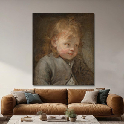 Portrait Of A Young Boy Jean-Baptiste Greuze jbg47 canvas print