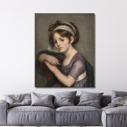 Portrait Of A Young Girl Jean-Baptiste Greuze jbg48 canvas print