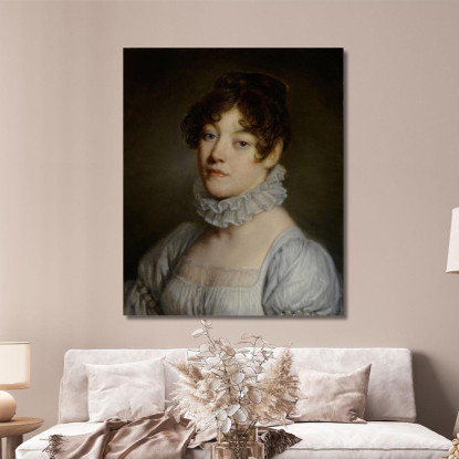 Portrait Of A Young Woman Jean-Baptiste Greuze jbg51 canvas print
