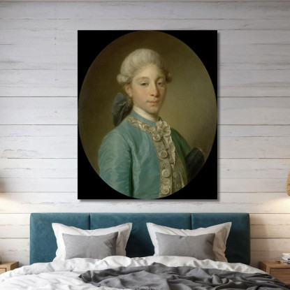 Portrait Of The Marquis De Saint-Paul Jean-Baptiste Greuze jbg56 canvas print
