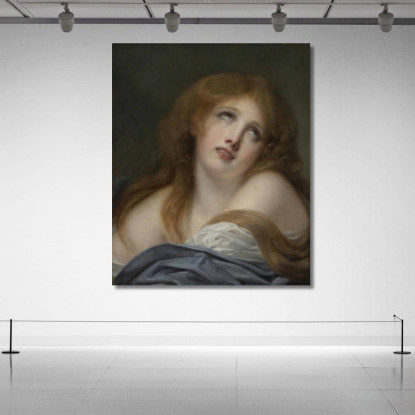 The Bust Of A Young Girl Called Virginie Jean-Baptiste Greuze jbg65 canvas print