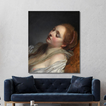 The Dreamer Jean-Baptiste Greuze jbg66 canvas print