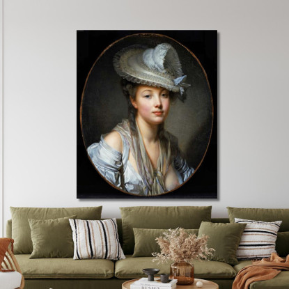 The White Hat Jean-Baptiste Greuze jbg73 canvas print