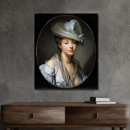 The White Hat Jean-Baptiste Greuze jbg73 canvas print