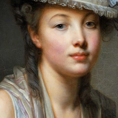 The White Hat Jean-Baptiste Greuze jbg73 canvas print