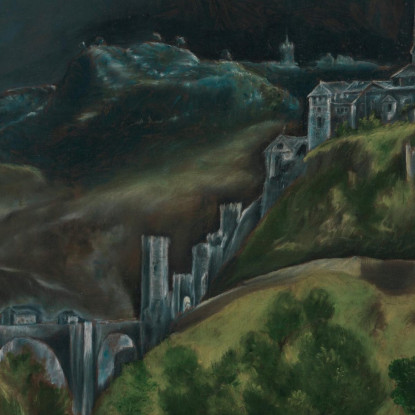 Veduta Di Toledo El Greco (Domenikos Theotokopoulos) egr66 quadro stampato su tela