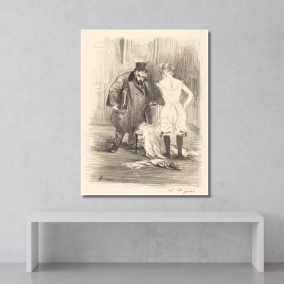 Una Crisi Jean-Louis Forain jfr2 quadro stampato su tela