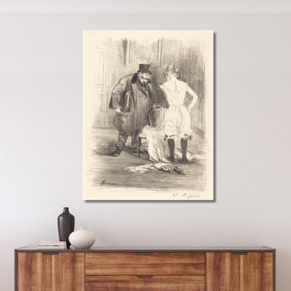 Una Crisi Jean-Louis Forain jfr2 quadro stampato su tela